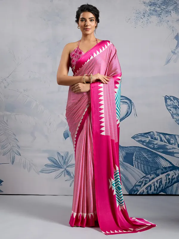 Women's_Satin_Silk_Pink_Printed_Designer_Saree_With_Blouse_Piece