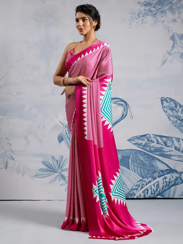 Women's_Satin_Silk_Pink_Printed_Designer_Saree_With_Blouse_Piece