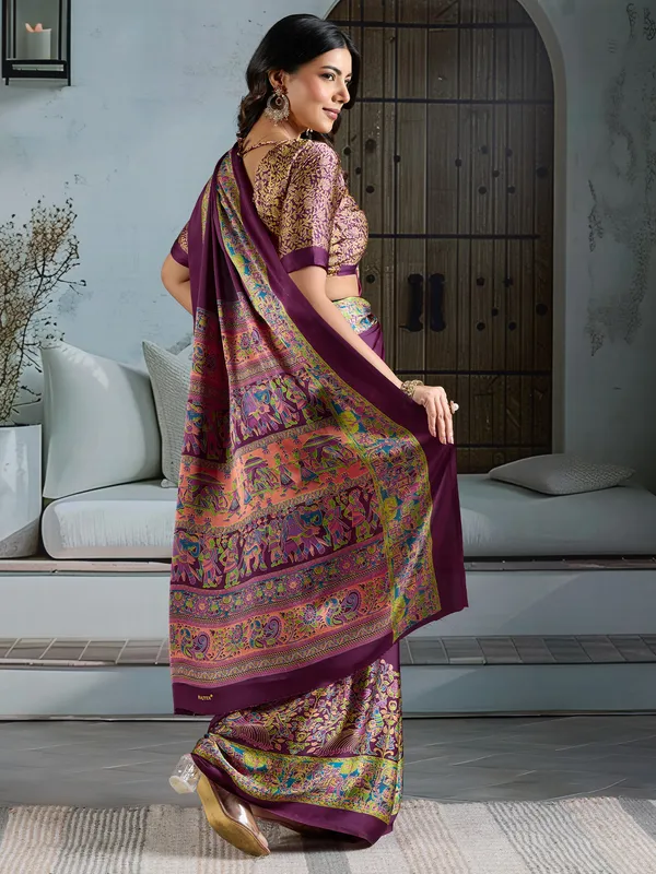 Women's_Satin_Purple_Printed_Designer_Saree_With_Blouse_Piece