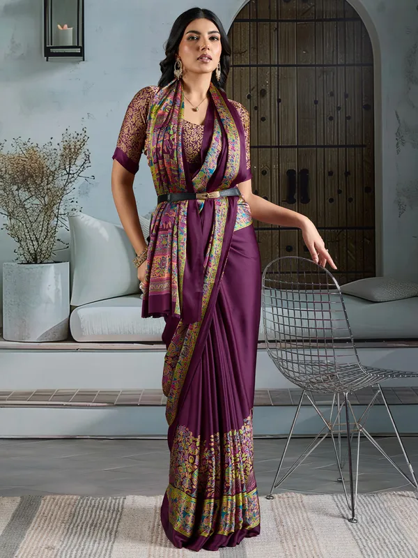 Women's_Satin_Purple_Printed_Designer_Saree_With_Blouse_Piece