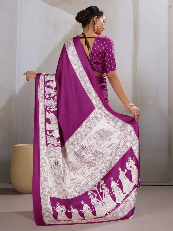 Women's_Satin_Purple_Printed_Designer_Saree_With_Blouse_Piece