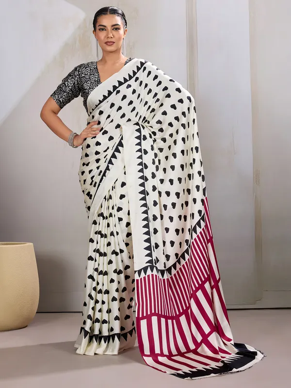 Women's_Satin_White_Printed_Designer_Saree_With_Blouse_Piece