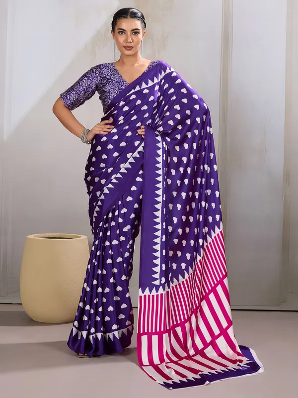 Women's_Satin_Purple_Printed_Designer_Saree_With_Blouse_Piece