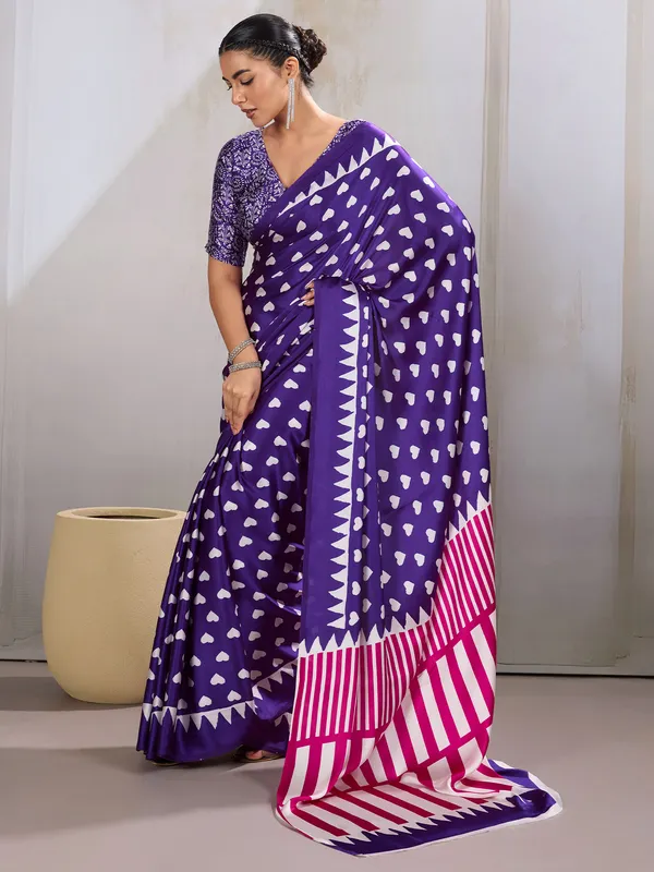 Women's_Satin_Purple_Printed_Designer_Saree_With_Blouse_Piece