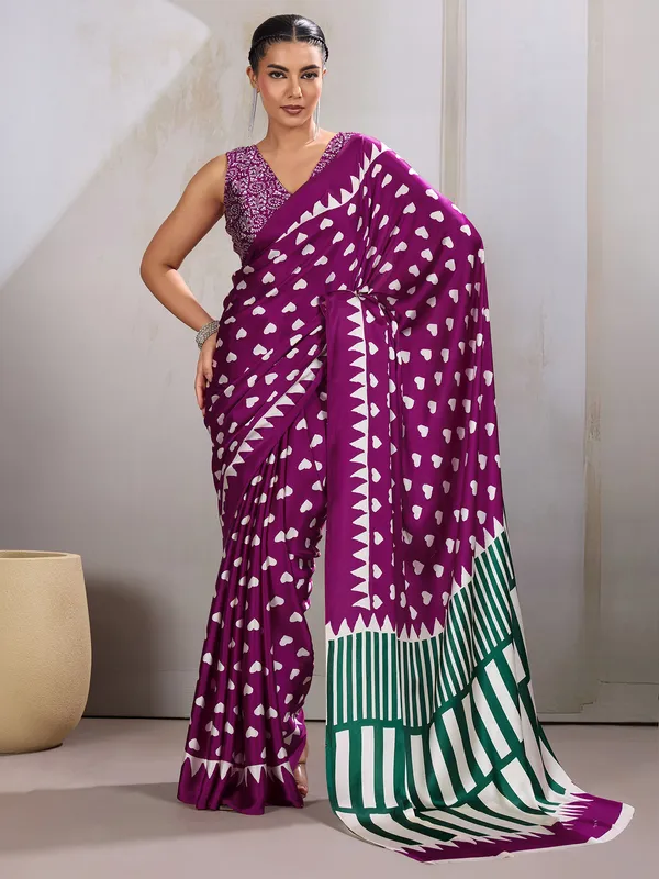 Women's_Satin_Purple_Printed_Designer_Saree_With_Blouse_Piece