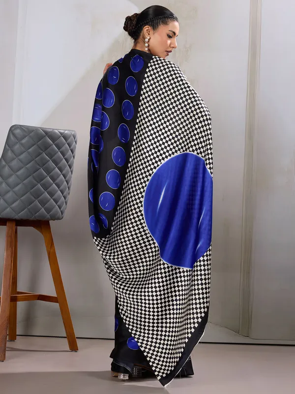 Women's_Satin_Blue_Printed_Designer_Saree_With_Blouse_Piece