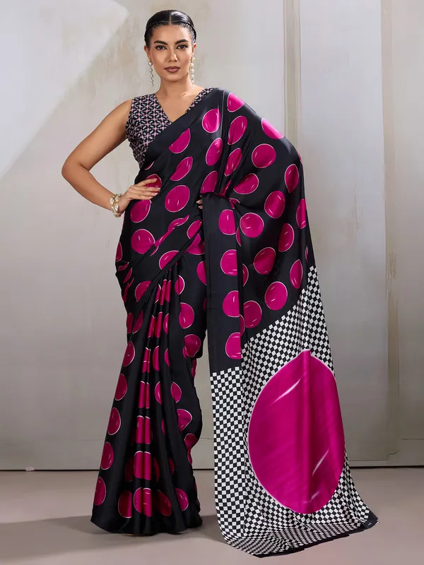 Women's_Satin_Pink_Printed_Designer_Saree_With_Blouse_Piece