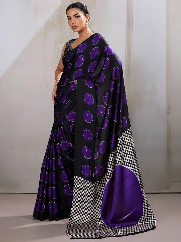 Women's_Satin_Purple_Printed_Designer_Saree_With_Blouse_Piece