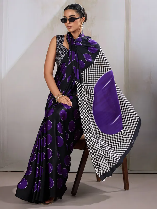 Women's_Satin_Purple_Printed_Designer_Saree_With_Blouse_Piece