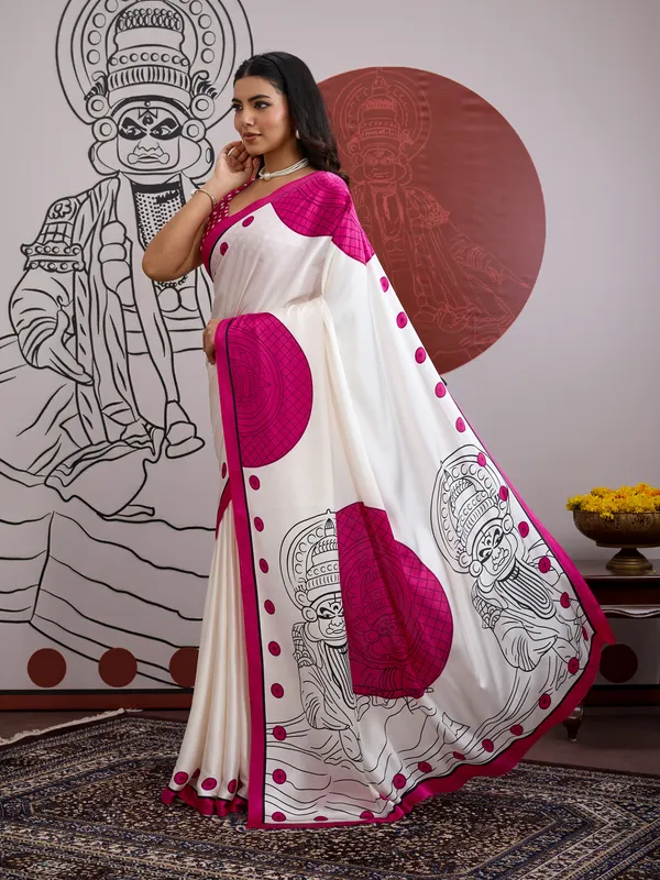Women's_Satin_White_Printed_Designer_Saree_With_Blouse_Piece