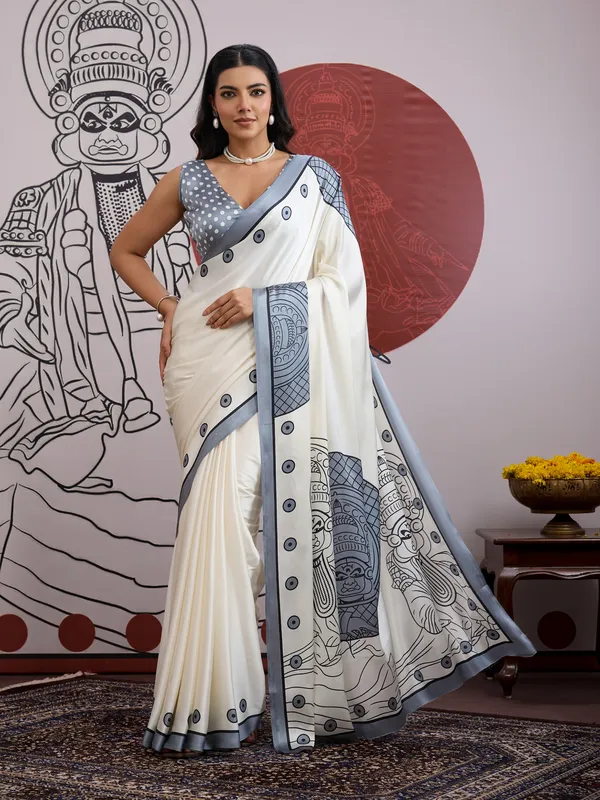 Women's_Satin_White_Printed_Designer_Saree_With_Blouse_Piece