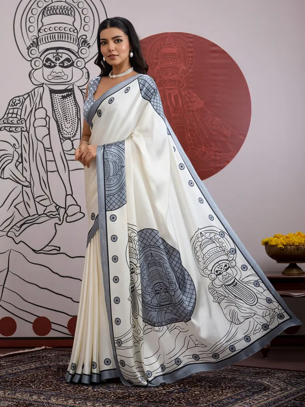 Women's_Satin_White_Printed_Designer_Saree_With_Blouse_Piece