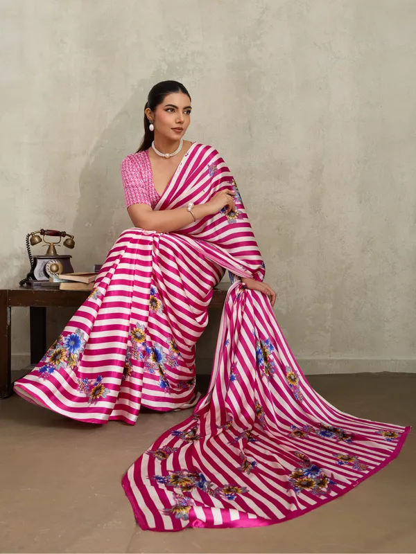 Women's_Satin_Pink_Printed_Designer_Saree_With_Blouse_Piece