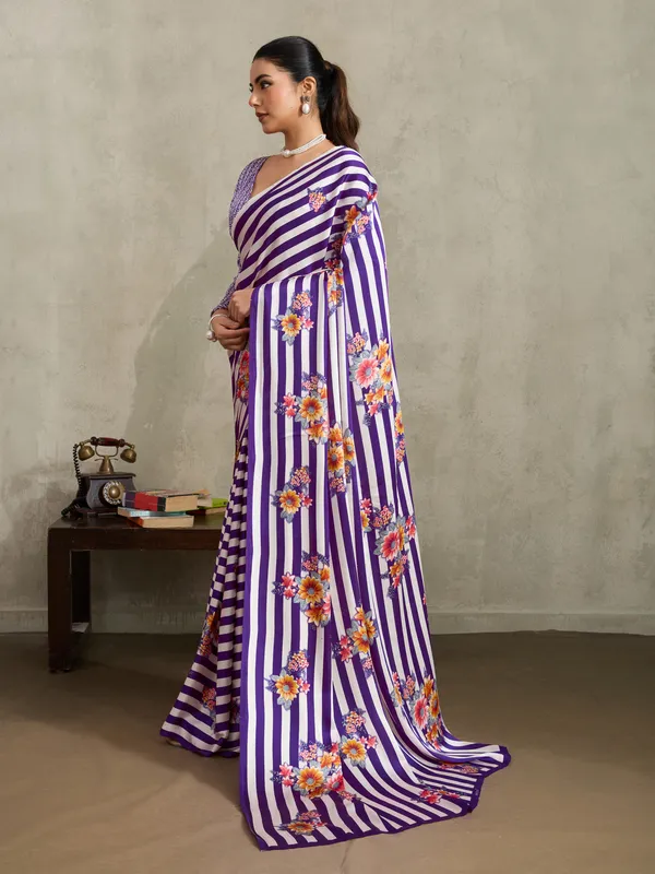 Women's_Satin_Purple_Printed_Designer_Saree_With_Blouse_Piece