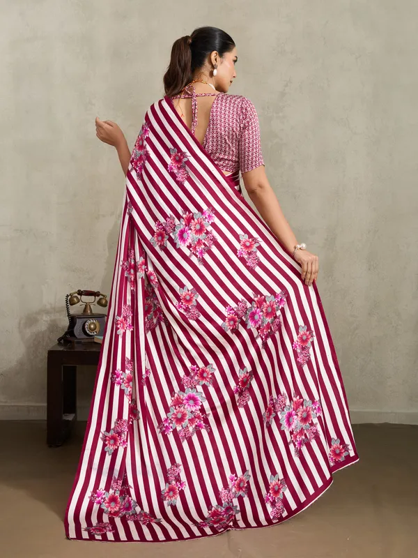Women's_Satin_Burgundy_Printed_Designer_Saree_With_Blouse_Piece