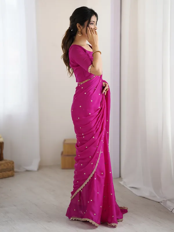 Women's_Pure_Georgette_Pink_Embellished_Designer_Saree_With_Blouse_Piece