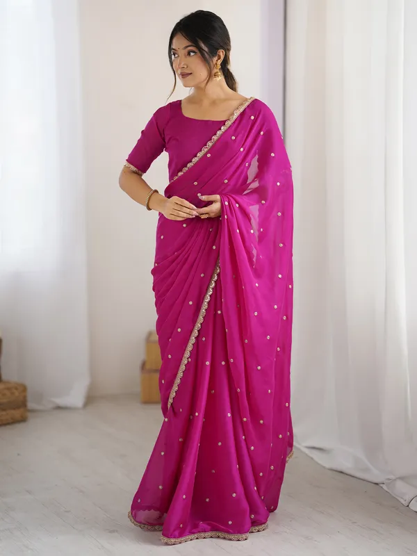 Women's_Pure_Georgette_Pink_Embellished_Designer_Saree_With_Blouse_Piece