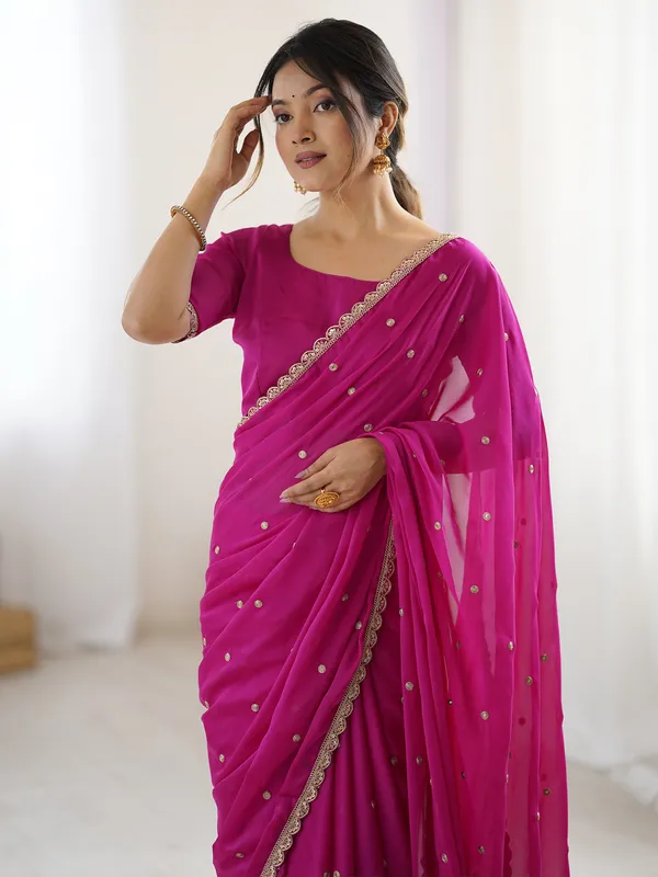 Women's_Pure_Georgette_Pink_Embellished_Designer_Saree_With_Blouse_Piece