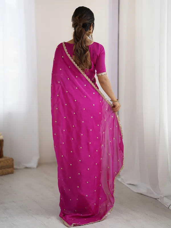 Women's_Pure_Georgette_Pink_Embellished_Designer_Saree_With_Blouse_Piece
