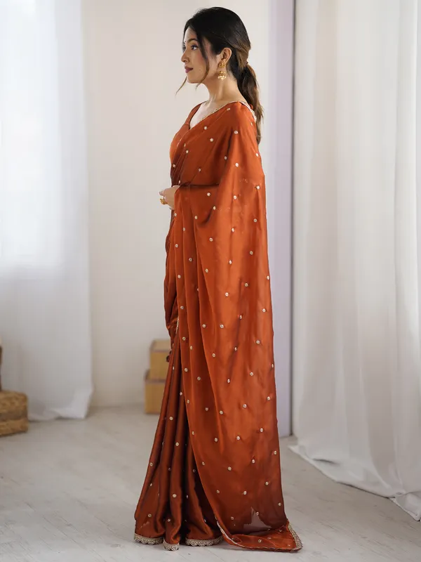 Women's_Pure_Georgette_Brown_Embellished_Designer_Saree_With_Blouse_Piece