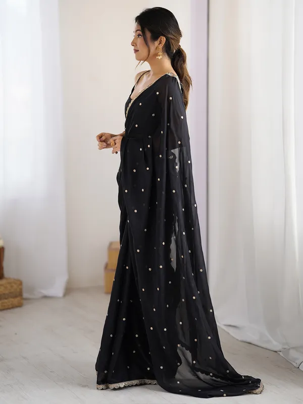 Women's_Pure_Georgette_Black_Embellished_Designer_Saree_With_Blouse_Piece