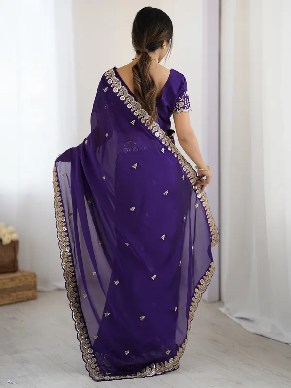 Women's_Pure_Georgette_Purple_Embellished_Designer_Saree_With_Blouse_Piece