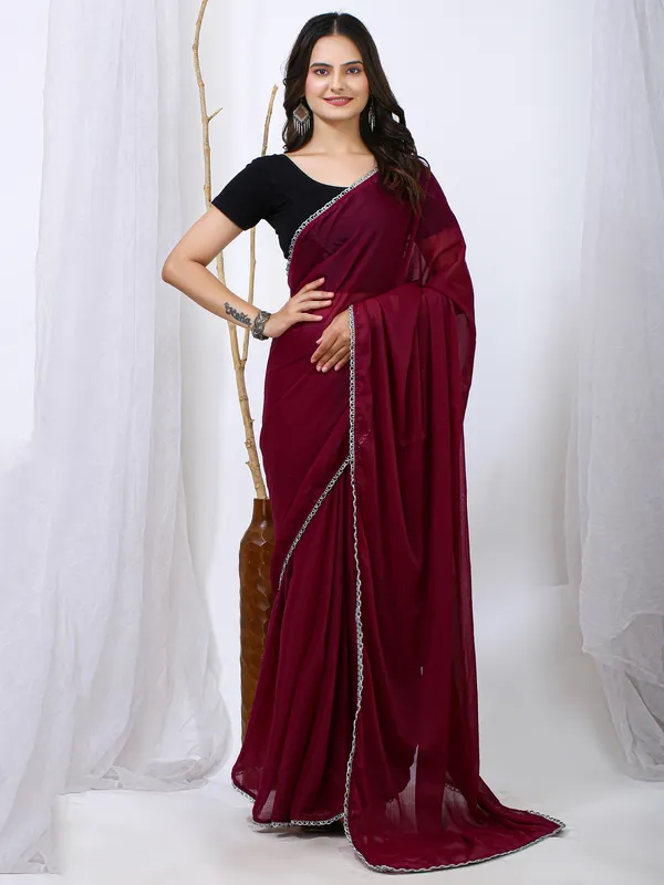 Women's_Georgette_Maroon_Embellished_Designer_Saree_With_Blouse_Piece