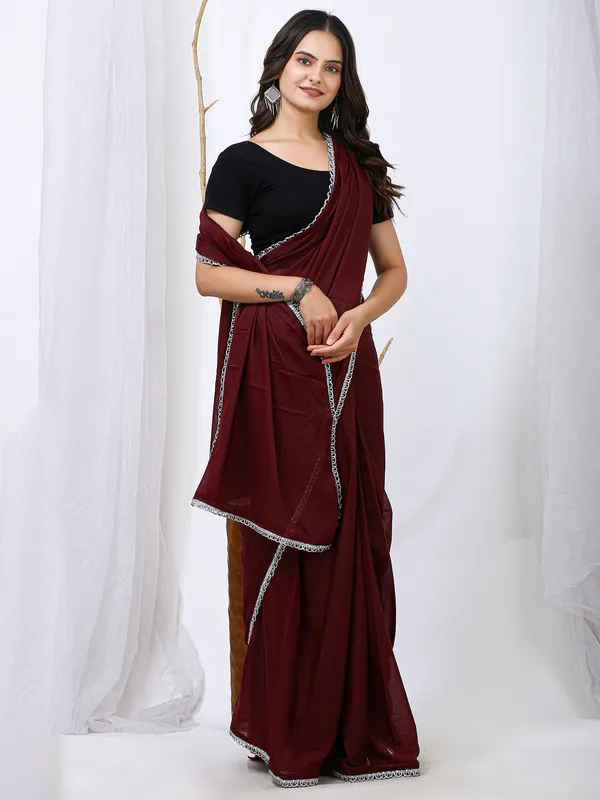 Women's_Georgette_Burgundy_Embellished_Designer_Saree_With_Blouse_Piece