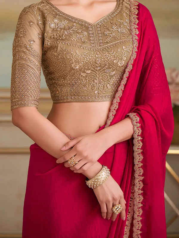 Women's_Georgette_Red_Embellished_Designer_Saree_With_Blouse_Piece
