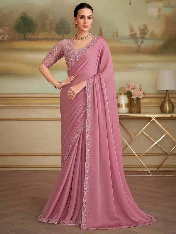 Women's_Georgette_Pink_Embellished_Designer_Saree_With_Blouse_Piece