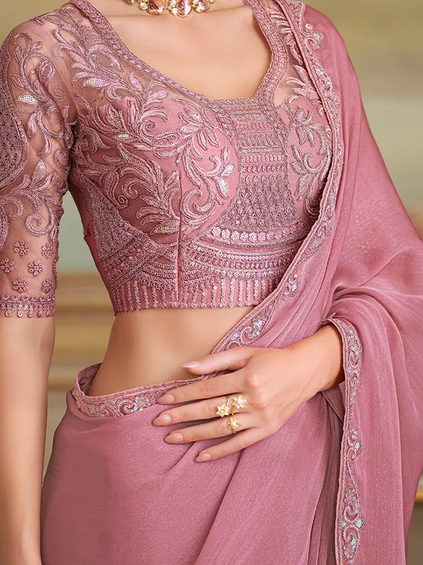 Women's_Georgette_Pink_Embellished_Designer_Saree_With_Blouse_Piece