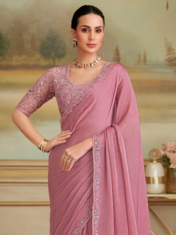 Women's_Georgette_Pink_Embellished_Designer_Saree_With_Blouse_Piece
