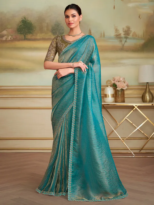 Women's_Georgette_Light_Blue_Embellished_Designer_Saree_With_Blouse_Piece