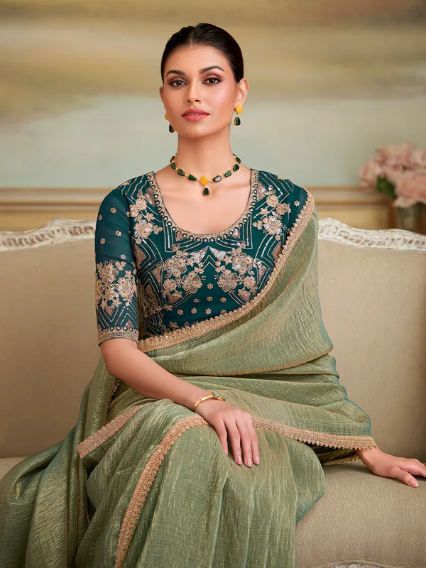 Women's_Georgette_Green_Embellished_Designer_Saree_With_Blouse_Piece