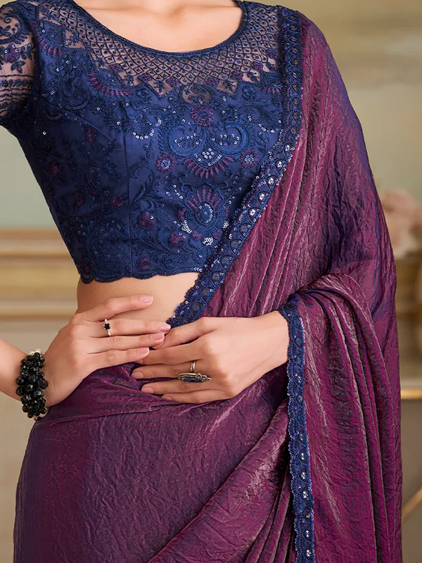 Women's_Georgette_Purple_Embellished_Designer_Saree_With_Blouse_Piece