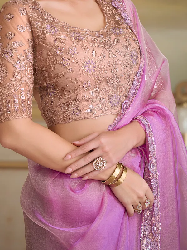 Women's_Georgette_Lavender_Embellished_Designer_Saree_With_Blouse_Piece