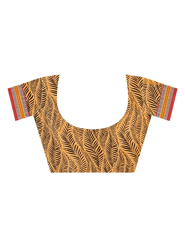 Women's_Crepe_Beige_Printed_Designer_Saree_With_Blouse_Piece