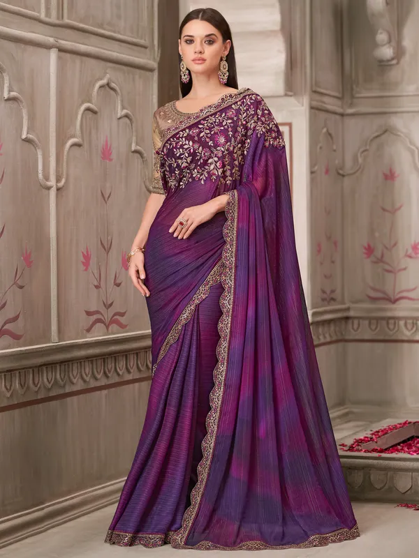 Women's_Pure_Georgette_Purple_Embellished_Designer_Saree_With_Blouse_Piece