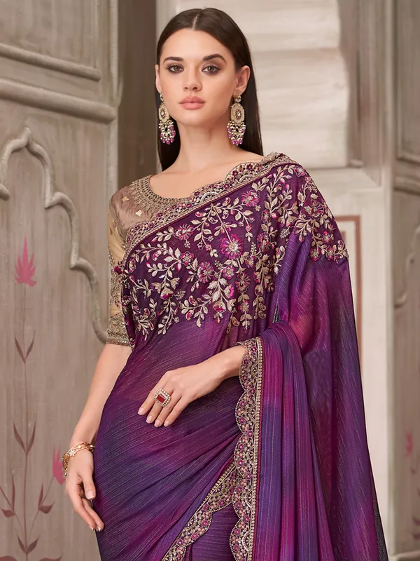 Women's_Pure_Georgette_Purple_Embellished_Designer_Saree_With_Blouse_Piece