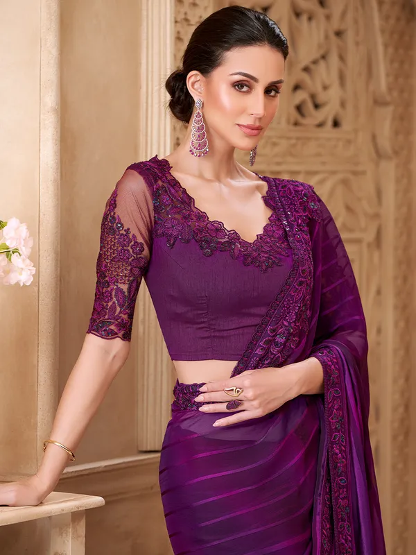 Women's_Georgette_Purple_Embellished_Designer_Saree_With_Blouse_Piece