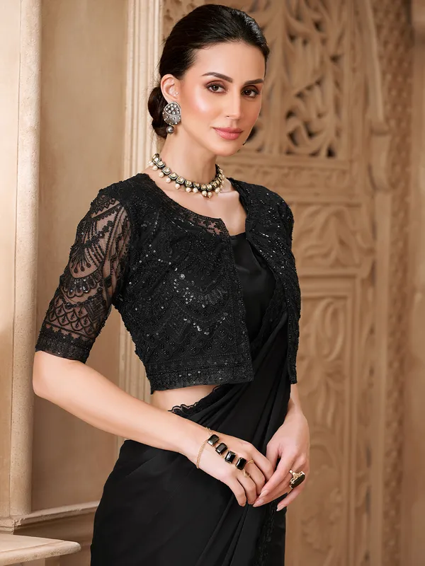 Women's_Georgette_Black_Embellished_Designer_Saree_With_Blouse_Piece