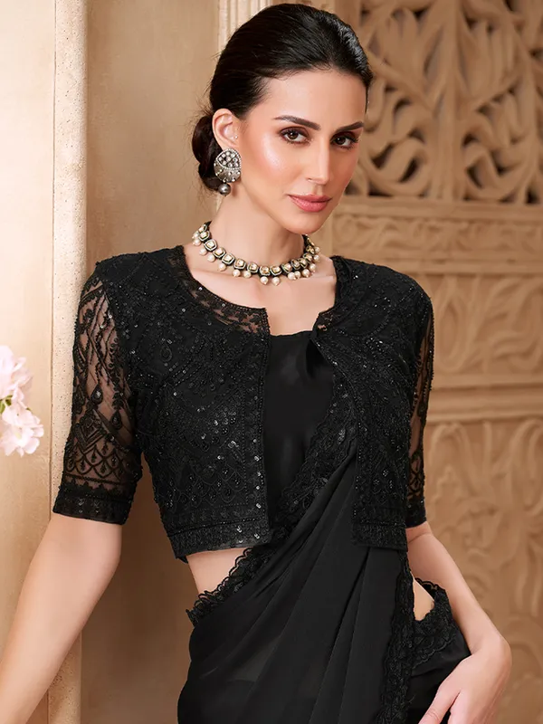 Women's_Georgette_Black_Embellished_Designer_Saree_With_Blouse_Piece