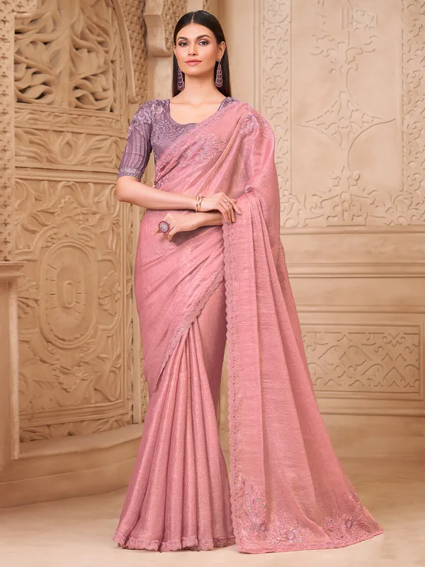 Women's_Georgette_Pink_Embellished_Designer_Saree_With_Blouse_Piece