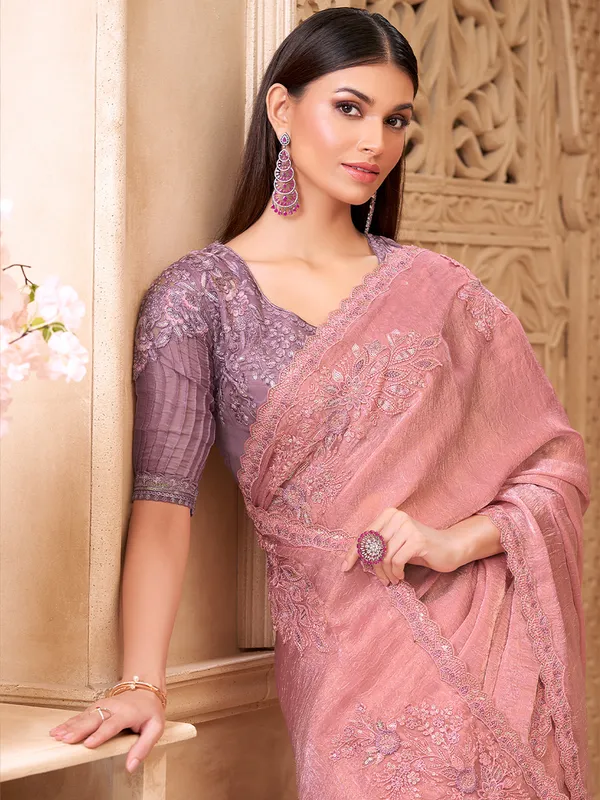Women's_Georgette_Pink_Embellished_Designer_Saree_With_Blouse_Piece