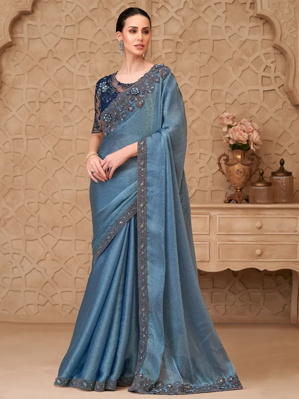 Women's_Georgette_Blue_Embellished_Designer_Saree_With_Blouse_Piece