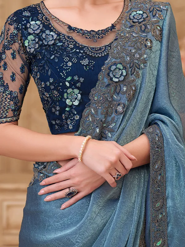 Women's_Georgette_Blue_Embellished_Designer_Saree_With_Blouse_Piece