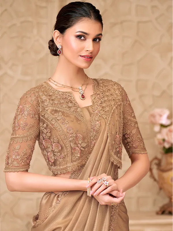 Women's_Georgette_Beige_Embellished_Designer_Saree_With_Blouse_Piece
