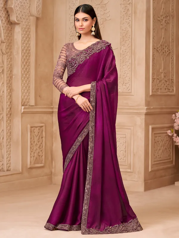 Women's_Georgette_Purple_Embellished_Designer_Saree_With_Blouse_Piece