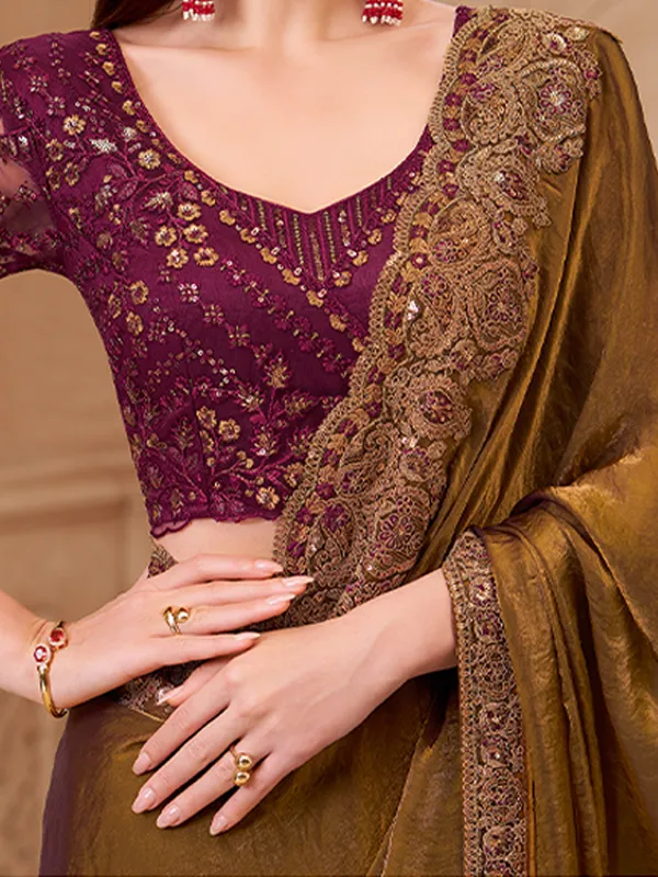 Women's_Georgette_Bronze_Embellished_Designer_Saree_With_Blouse_Piece