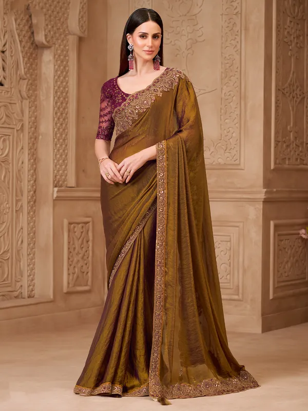 Women's_Georgette_Bronze_Embellished_Designer_Saree_With_Blouse_Piece